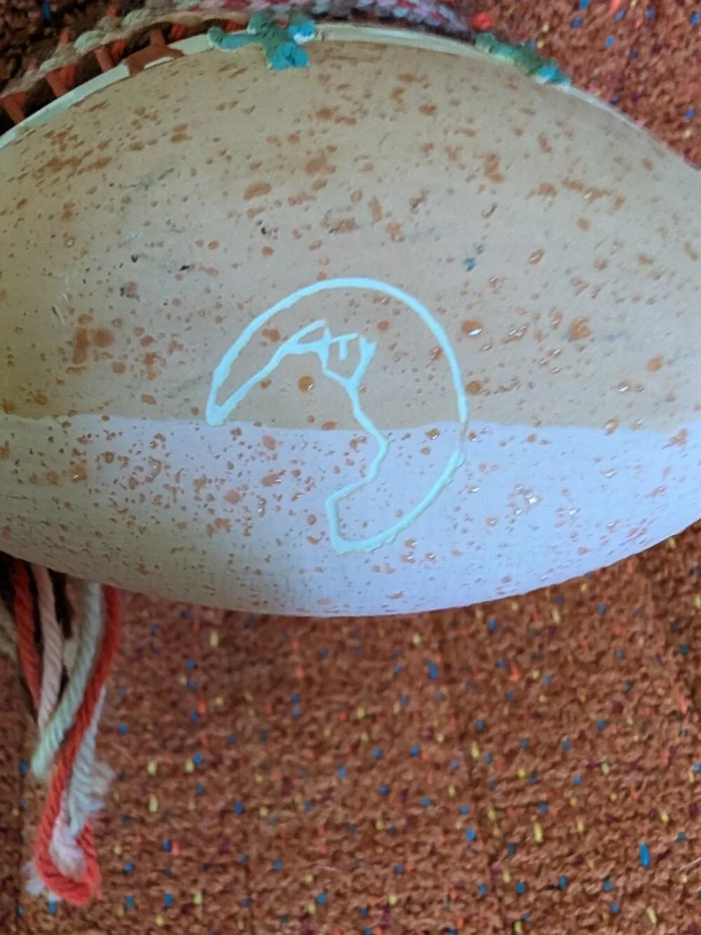 Southwestern Native American Pottery Canteen with Village